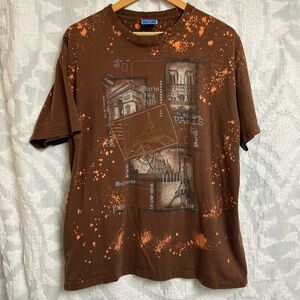 Passport Paris Travel Tie Dye Graphic Tee